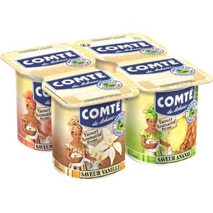  Yoplait Flavoured Mixed Pineapple Guava Vanilla Coconut - 4 x 125 g