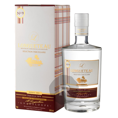 Longueteau rhum agricole blanc parcelle n°9, 55%, guadeloupe - 70cl 
