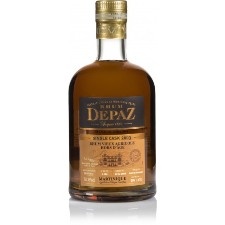 Depaz rhum agricole single cask 45%- 2003 - 70cl