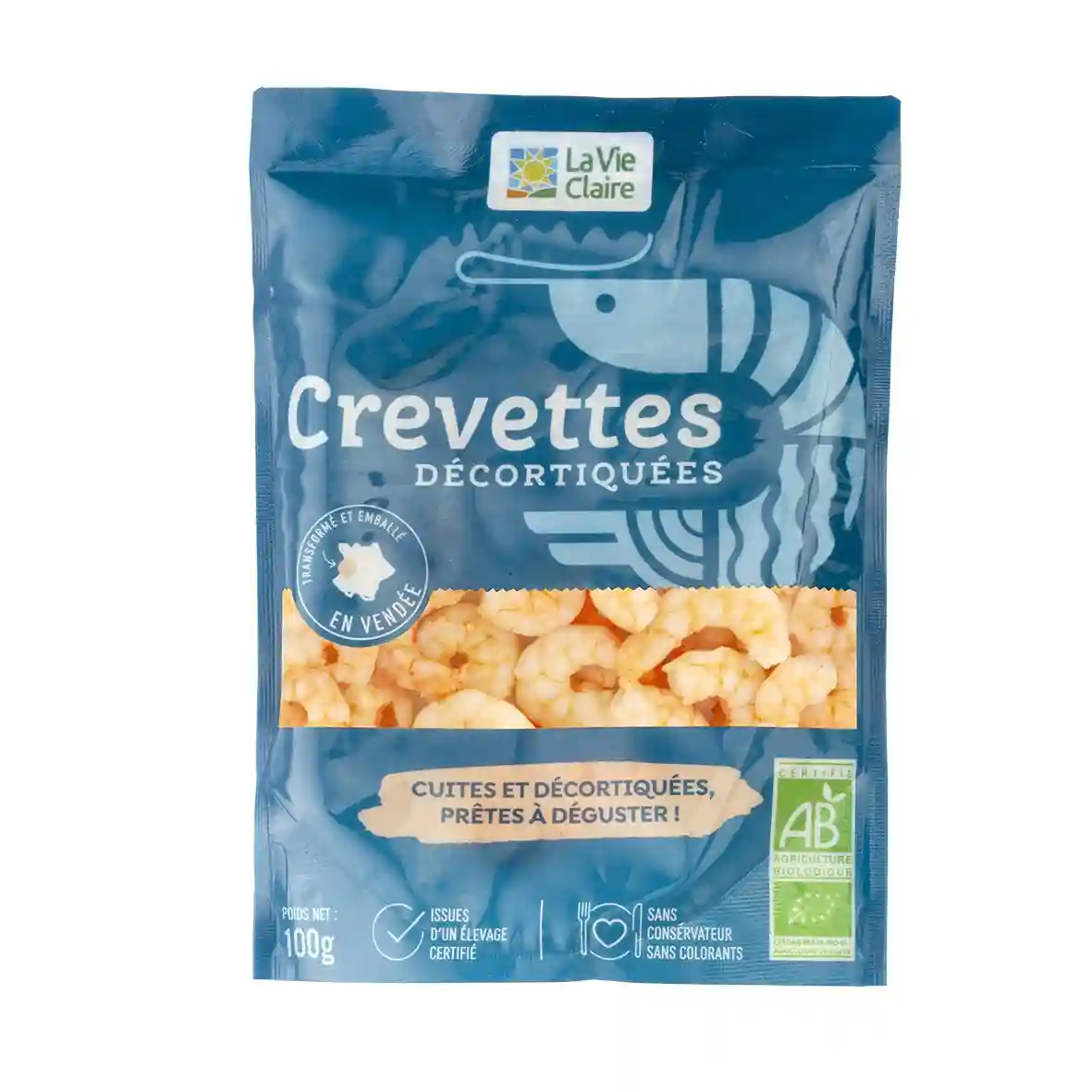 Crevettes Décortiquées Sauvages - 100 g