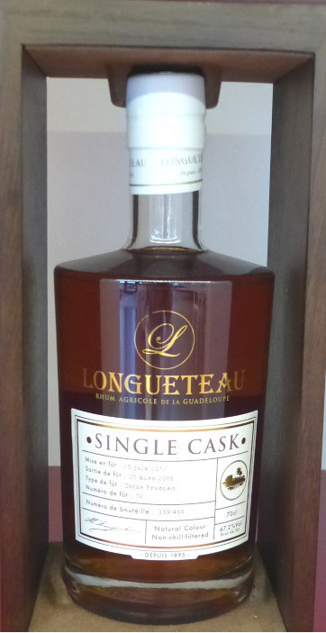 Longueteau rhum agricole single cask dtwb david thery, guadeloupe - 70cl 