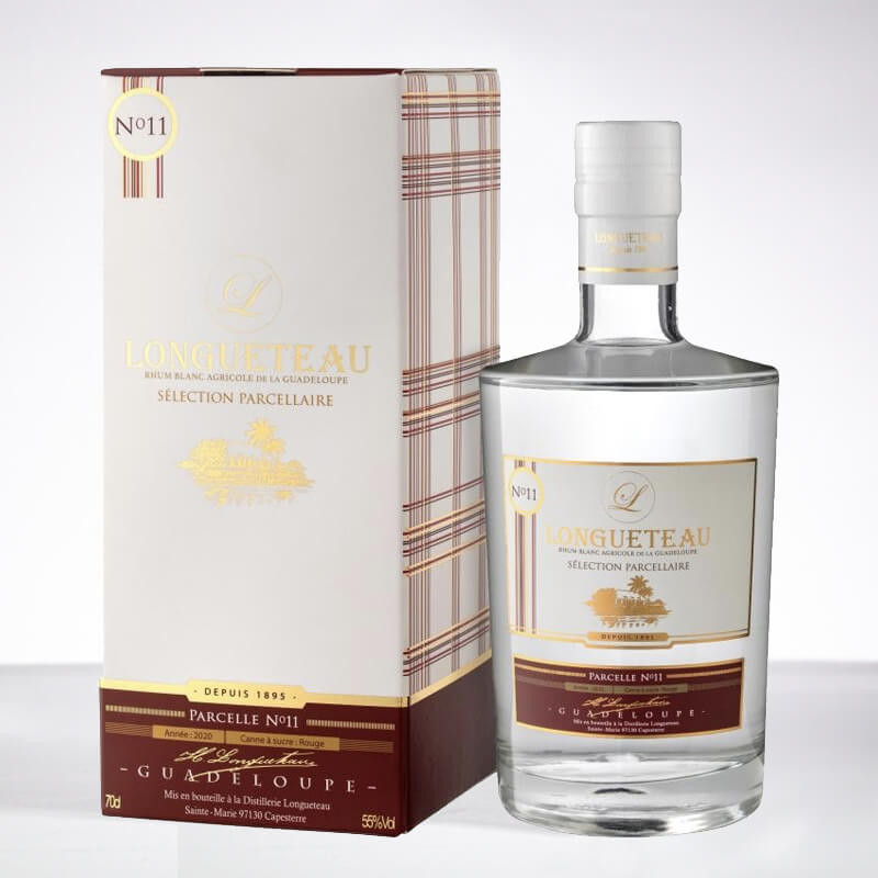 Longueteau rhum agricole blanc parcelle n°11, 55%, guadeloupe - 70cl 